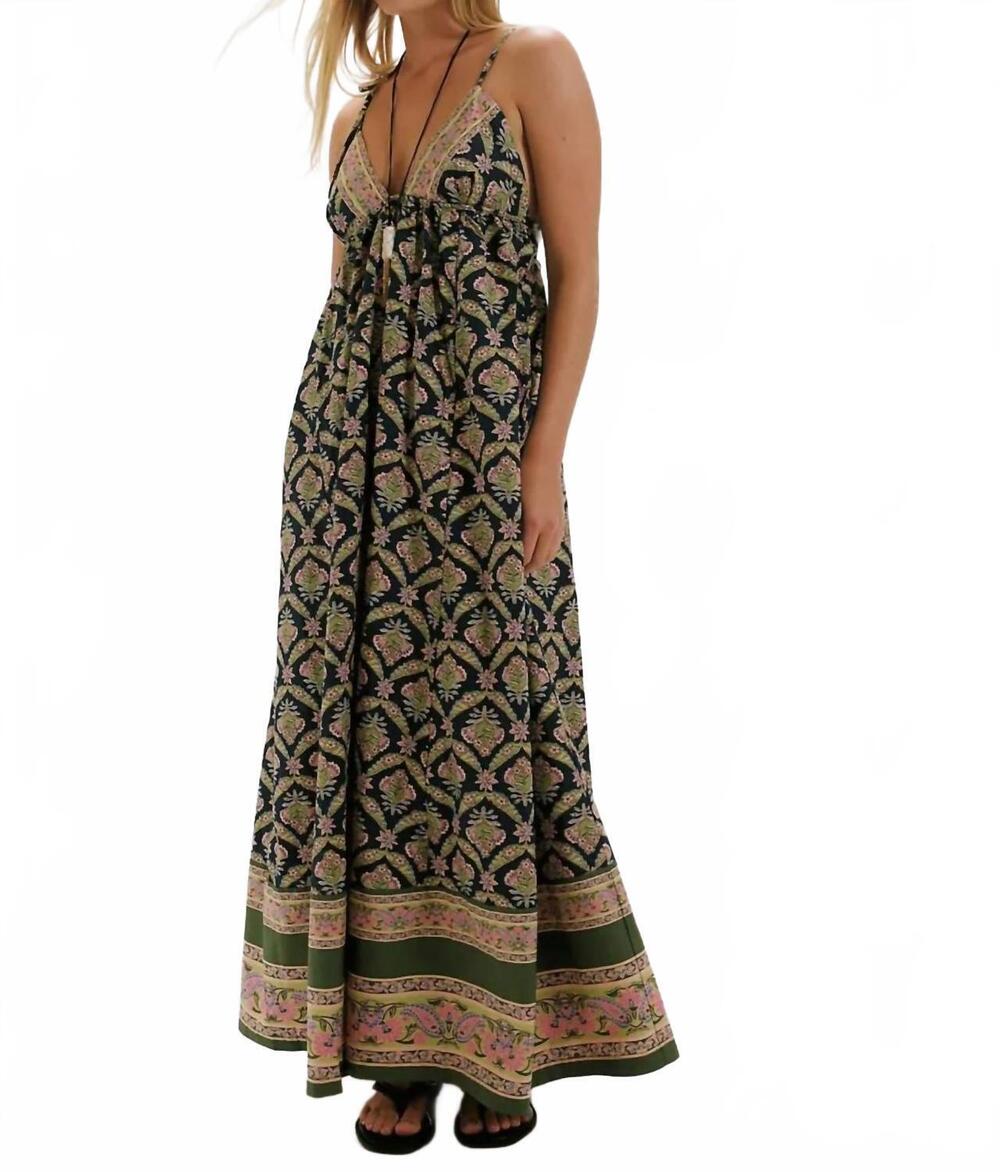 NEW FREE PEOPLE sorrento stroll printed maxi dress in blueberry combo